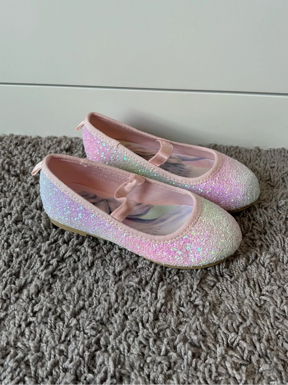 H&M Disney Frozen Glittery Ballet Flats Size 7.5